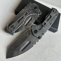 Couteau pliant tactique de survie EDC de haute qualité avec lame en acier inoxydable, manche noir, pour le camping en plein air, couteau de poche tactique de survie