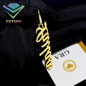 จี้เพชรโมอิสซาไนต์ VVS แบบกำหนดเอง ผ่านการทดสอบเพชร ชุบทอง เงินแท้ 925 พร้อมใบรับรอง GRA ของขวัญสั่งทำพิเศษ - Product Image 2
