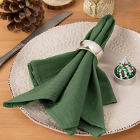 WML003 Best-seller Serviettes de table en coton 100% de couleur unie, douces et luxueuses, réutilisables, pour la maison et les fêtes de mariage