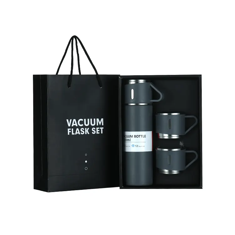 Customized Corporate Gift Double Wall 304 Stainless Steel Vacuum Flask Set