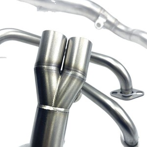 Tubo de Escape para Motocicleta de 51 mm, Interfaz de Escape para <span class=keywords><strong>Moto</strong></span>, Tubo de Enlace Frontal Redondo para <span class=keywords><strong>Kawasaki</strong></span> <span class=keywords><strong>Ninja</strong></span> 250 300 Z250 Z300 - Product Image 3