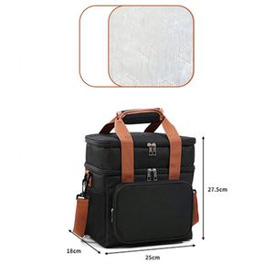 2023 Customize <b>Lunch</b> Bag Double Deck <b>Lunch</b> <b>Box</b> <b>Leakproof</b> Insulated Soft Large Adult <b>Lunch</b> Cooler Bag for Women Men - Product Image 2