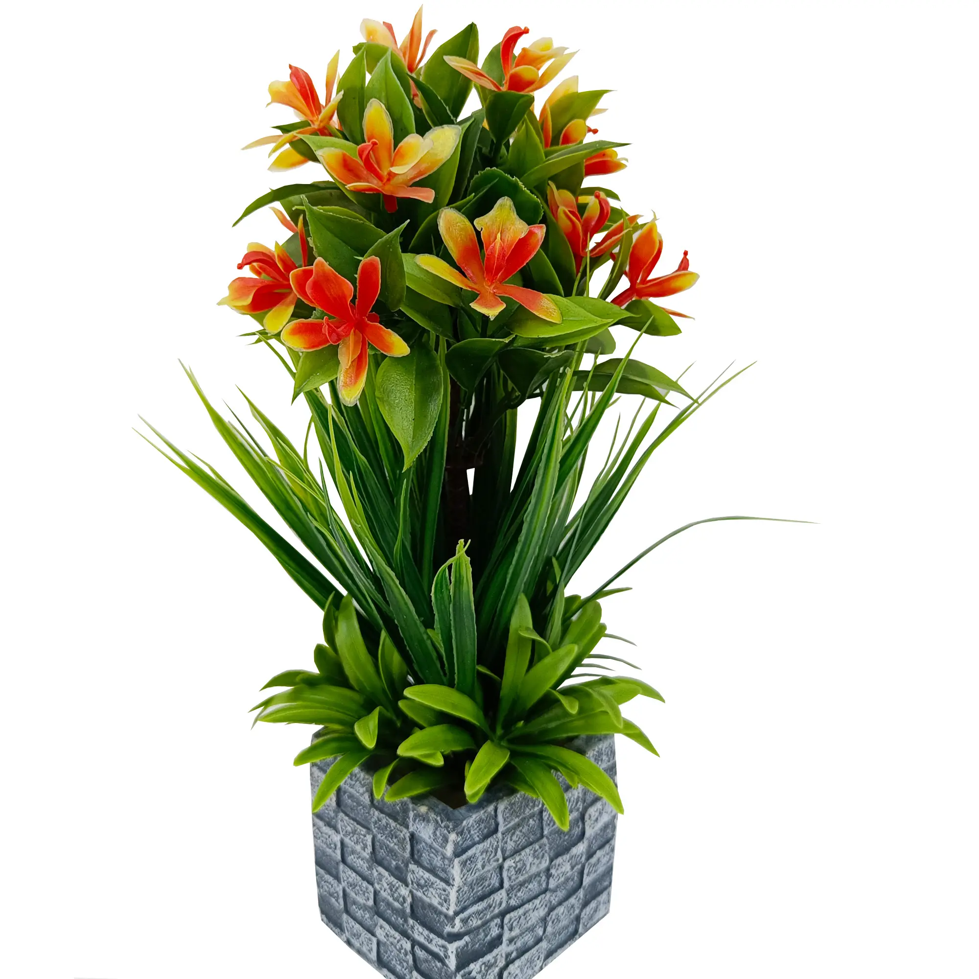 Simulato pianta verde piccolo fiore in vaso accessori decorativi per la casa Bonsai soggiorno Decor Desktop fiore artificiale casa