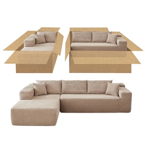 أريكة مضغوطة مفرغة من السحب مع أريكة مريحة على شكل حرف <span class=keywords><strong>L</strong></span> مع مقعد عميق أرائك مضغوطة - Product Image 1