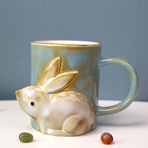 <b>Easter</b> Gift Cute Ceramic 3d Rabbit <b>Mug</b> Decorative Animal Couple <b>Mugs</b> - Product Image 3