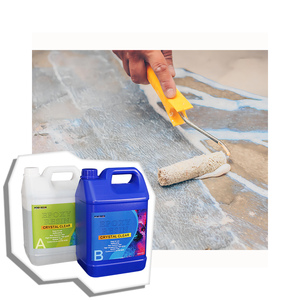 Résine époxy liquide haute résistance pour revêtement de sol |   Peinture époxy transparente résistante aux abrasions et antidérapante pour sols de garage en béton - Product Image 1