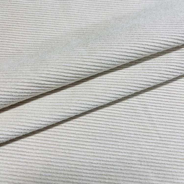 Hot Selling Solid Dyeing 92% Polyester 8% Spandex Knitting Ribbed Micro Suede 4-Way Fabric Leather