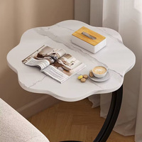 Table basse double couche créative pour salon, avec rangement, mini table de chevet pour balcon