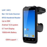 HECERE Lector RFID Portátil con Pantalla de 7.5 Pulgadas, Android 12.0, Lector UHF de Largo Alcance, Memoria de 3+16GB y Soporte GPS