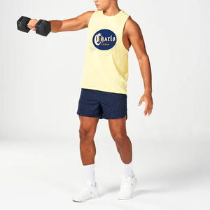 Gran oferta, camiseta sin mangas de gimnasio <span class=keywords><strong>Charlo</strong></span> para hombres, camisetas de entrenamiento de secado rápido, camisetas atléticas con tirantes, culturismo sólido, espalda cruzada muscular - Product Image 2