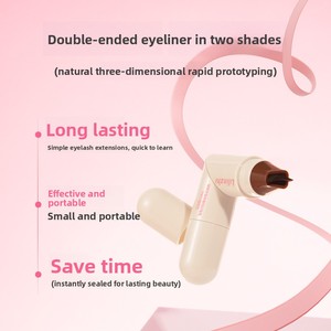 อายไลเนอร์แบบสองหัว 2 in 1 สูตรวีแกน เนื้อแมตต์ กันน้ำ ติดทนนาน 2 เฉดสี สำหรับแต่งตา - Product Image 2