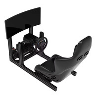 Simulador de Carreras Personalizado con Perfil de Aluminio 4080, Cuatro Ejes, Movimiento con Fuerza G, Simulador de Conducción con Pantalla Triple, Cabina de Carreras Completa