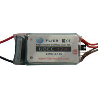Contrôleur brushless Flier 12S 320A pour bateau RC ESC avec boîte de programmation blanche et BEC externe 12S 12A