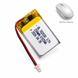 Batterie LiPo au lithium polymère rechargeable 502030 3,7 V 250 mAh, fournie par l'usine avec PCB pour souris sans fil - Product Image 1