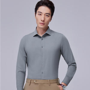 Camicie Formali da Uomo per Primavera, Monopetto, Asciugatura Rapida, Traspiranti, Antipiega, Antipilling, Ecologiche, Camicia in <span class=keywords><strong>Lana</strong></span> ODM - Product Image 4