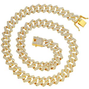 Cadena Cubana Completa de 15 mm para Hombre, Doble Fila, Cuatro Lados, Estilo Hip-hop, Venta al por Mayor del Fabricante, Collar Tanjing - Product Image 4