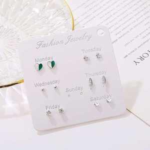 Di modo Della Perla Del Cuore In <span class=keywords><strong>Argento</strong></span> <span class=keywords><strong>Piccoli</strong></span> <span class=keywords><strong>Orecchini</strong></span> Della Vite Prigioniera Set i bambini <span class=keywords><strong>orecchini</strong></span> - Product Image 2