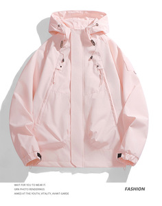 <span class=keywords><strong>Veste</strong></span> à capuche coupe-vent unisexe style américain pour couple, collection Printemps/Automne 2026 - Product Image 4