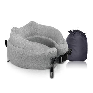 Cuscino da Viaggio Portatile Autogonfiabile a Forma di U in PVC con Nucleo Ibrido in Schiuma Morbida, Supporto per il Collo a Gonfiaggio Automatico - Product Image 6