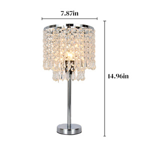 Dimmable Led pha lê Đèn bàn Kim Loại Cơ sở AC tương thích hiện đại có thể điều chỉnh mắt-chăm sóc thân thiện với môi cho phòng ngủ phòng khách - Product Image 5