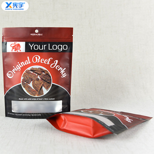 Sachet alimentaire personnalisé de qualité alimentaire, à fond plat, scellé sur trois côtés, anti-odeur, avec fermeture éclair, pour congeler bœuf séché, jambon, saucisses, bacon, sandwichs - Product Image 2