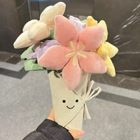 Poupée en peluche créative en forme de rose de 30 cm, bouquet de roses, jouet en peluche, poupée d'amour, cadeau de Saint-Valentin pour fille