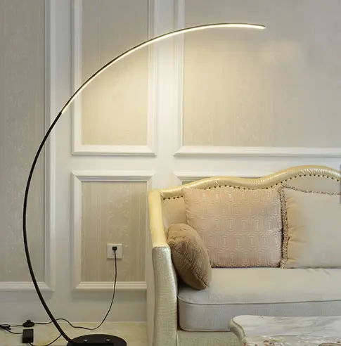 Высокая яркость простой дизайн Акриловые Гибкие комнатные гостиная спальня светодиодные напольные лампы