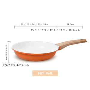 6 cái Granite cam không dính cảm ứng Cookware <span class=keywords><strong>Set</strong></span> PFOA PFOS chậu chảo chiên chảo Chảo không dính nấu ăn thiết lập - Product Image 4