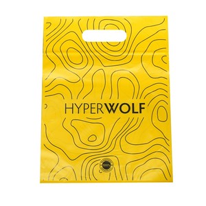Biodegradable Compostable Plastic Shopping Bag Custom logo Die Cut Handle Bag for Clothes