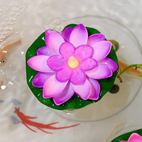 Lanterne flottante LED étanche en forme de lotus d'eau, lumière de bougie pour festival, marché nocturne, décoration aquatique, lampe flottante
