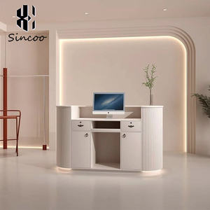 Wholesale Beauty Salon Cashier Simple Modern Shop Small Counter Custom Light Luxury <b>Nail</b> Salon Front <b>Desk</b> - Product Image 2