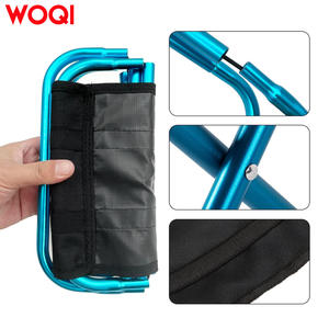 Taburete plegable portátil Woqi de 24x22x26 cm, silla de jardín de aluminio y tela Oxford para acampar - Product Image 4