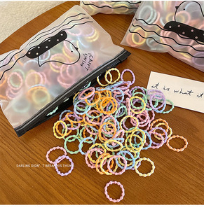 2026 Hot Selling Sweet Colorful Elastic Hair <b>Ties</b> for Women Daily Use Solid Color Ponytail Bands High Elasticity Durable Style - Product Image 5