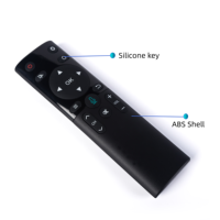 Télécommande vocale sans fil 2,4 G pour Android TV, 17 boutons, en ABS noir, prix de gros, garantie 1 an