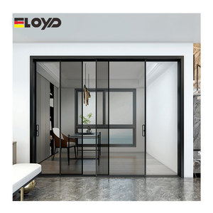 Eloyd Modern OPK Puerta Corredera de Aluminio Insonorizada Ahorro de Energía Vidrio Templado Impermeable Diseño Gráfico Jardín Interior - Product Image 1