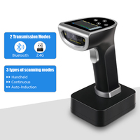 Escáner de Códigos de Barras Automático de Manos Libres YHDAA, Escáner Inalámbrico de Códigos QR 1D 2D con Base de Carga