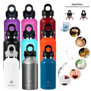 Revomax Thermos isolé Ouverture à une main <span class=keywords><strong>2</strong></span> secondes 18H Chaud 36H Froid 100% étanche Finition mate Sans transpiration Cadeau d'affaires - Product Image 1