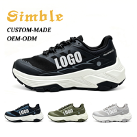 Chaussures de marche décontractées pour hommes avec logo personnalisé, lacets, antidérapantes, légères, confortables, avec empeigne en mesh et semelle en caoutchouc