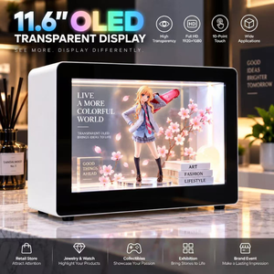 จอแสดงผล OLED โปร่งใสขนาด 11.6 นิ้ว ความละเอียด Full HD รองรับการสัมผัส 10 จุด สำหรับตั้งโต๊ะ ใช้สำหรับโชว์สินค้าในร้านค้าปลีก เพื่อการโฆษณาและโปรโมชั่น - Product Image 3