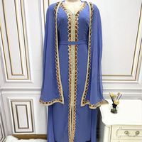 Robes arabes à paillettes Hano 2024, Abaya de luxe, robe de soirée Dubaï, cape, robes Kaftan, robes modestes musulmanes à manches longues