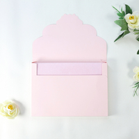 Enveloppe élégante en velours rose de haute qualité avec dorure à chaud, invitation de mariage personnalisée en acrylique miroir octogonal de luxe