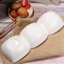 Plato de cerámica personalizado para servir aperitivos y ensaladera excelente plato dividido de venta - Product Image 3