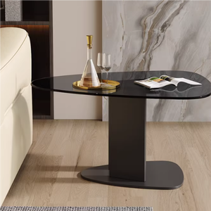 YINGBAO 142-1 <span class=keywords><strong>Tavolino</strong></span> d'Angolo <span class=keywords><strong>in</strong></span> <span class=keywords><strong>Vetro</strong></span>, <span class=keywords><strong>Tavolino</strong></span> da Caffè Ecologico e Durevole, Facile da Montare, Arredamento Moderno e Minimalista per Soggiorno e Ingresso - Product Image 5