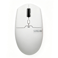 Mouse Gaming Ergonomis dengan 12000 DPI, 6 Tombol yang Dapat Diprogram, USB & Nirkabel, Sensor PAW3311, untuk Pemain Kanan Tangan