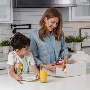 Cajas cuadradas personalizadas para tartas de cumpleaños, embalaje de papel de Pizza, panadería blanca con ventana, venta al por mayor - Product Image 6