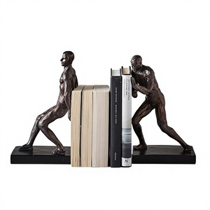 Fancy Design Shelf Decoration Human Bookends Elegant Quality Tableware Home Decor Metal Book Stand at Good Price - Product Image 1