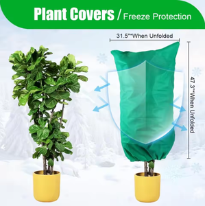ผ้าคลุมต้นไม้แบบไม่ทอ ป้องกันความหนาว พร้อมเชือกผูกและซิป ใช้งานง่าย ขายส่งสำหรับดอกไม้กลางแจ้ง - Product Image 3