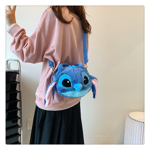 Sac à dos double à motif de dessin animé en diagonale, style fête, machine à griffes, échange de poupées, sac à dos pour fille, cœur, peluche, poupée - Product Image 4