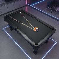 Table de billard en bois massif de 8 pieds, table de billard antique avec tiroir de rangement, pieds sculptés, OEM personnalisé, mobilier pour salle de jeux à domicile