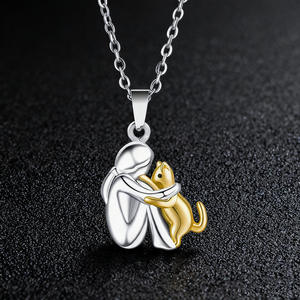 Collar con Colgante de Perrito para Niña, Joyería de Moda para Mujer, Cadena con Eslabones, Opción de Regalo, Latón Chapado en Oro - Product Image 5
